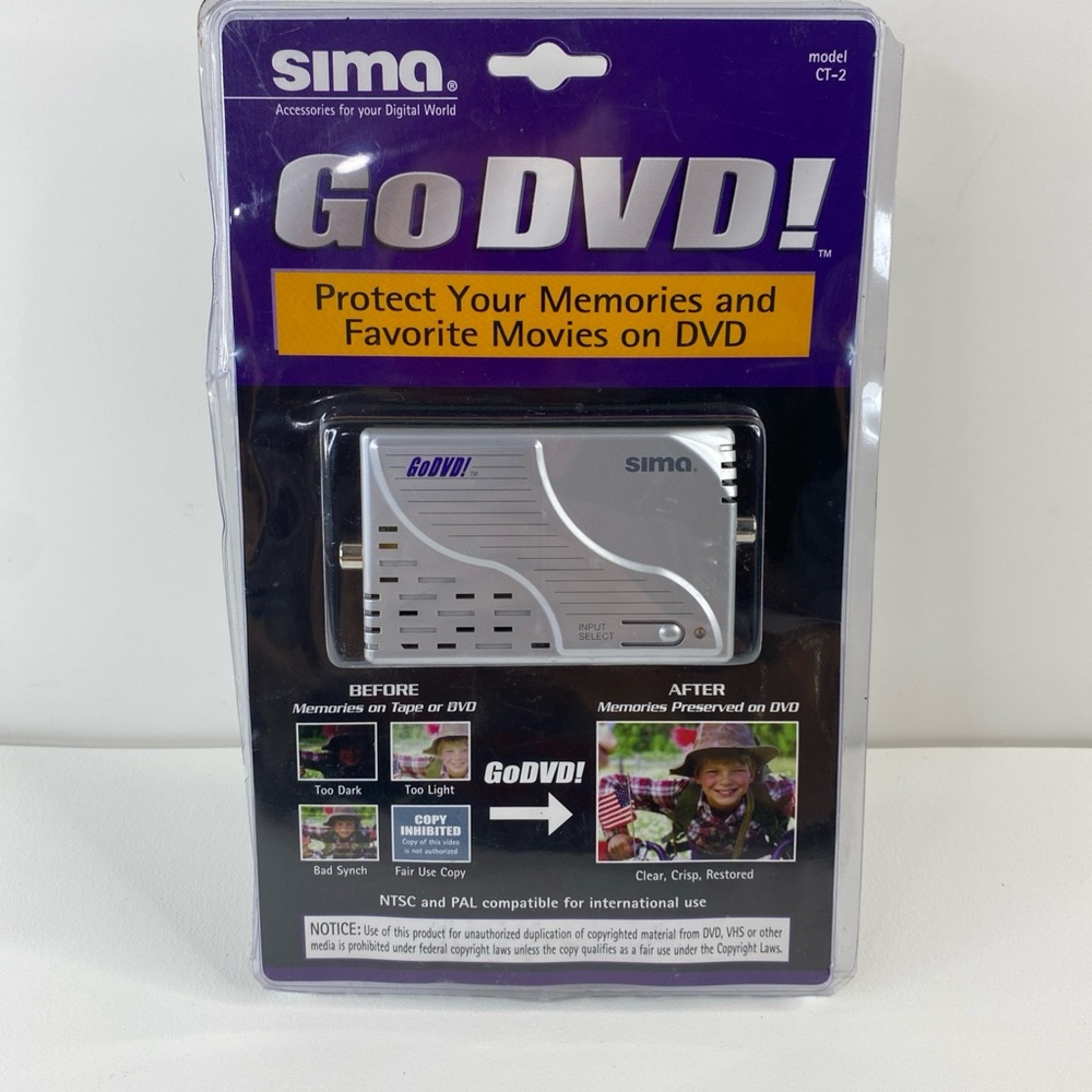 Sima Go DVD GoDVD! Model CT-2 Digital Video Converter Enhancer Transfer